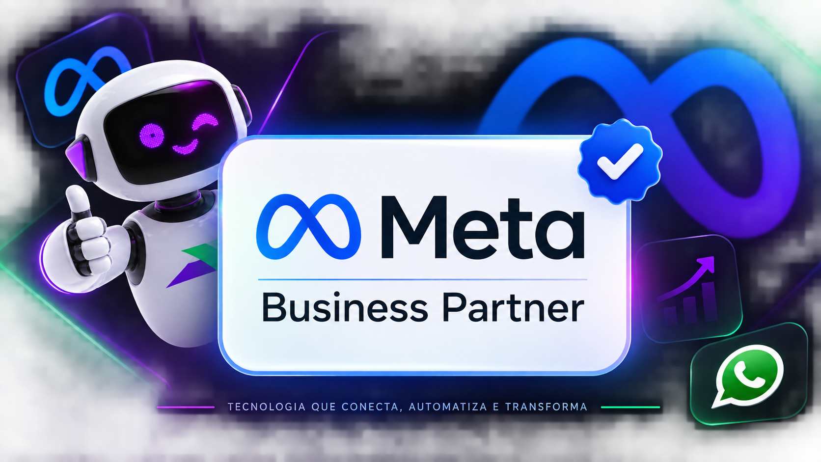 Selo oficial Meta Business Partner da autozai